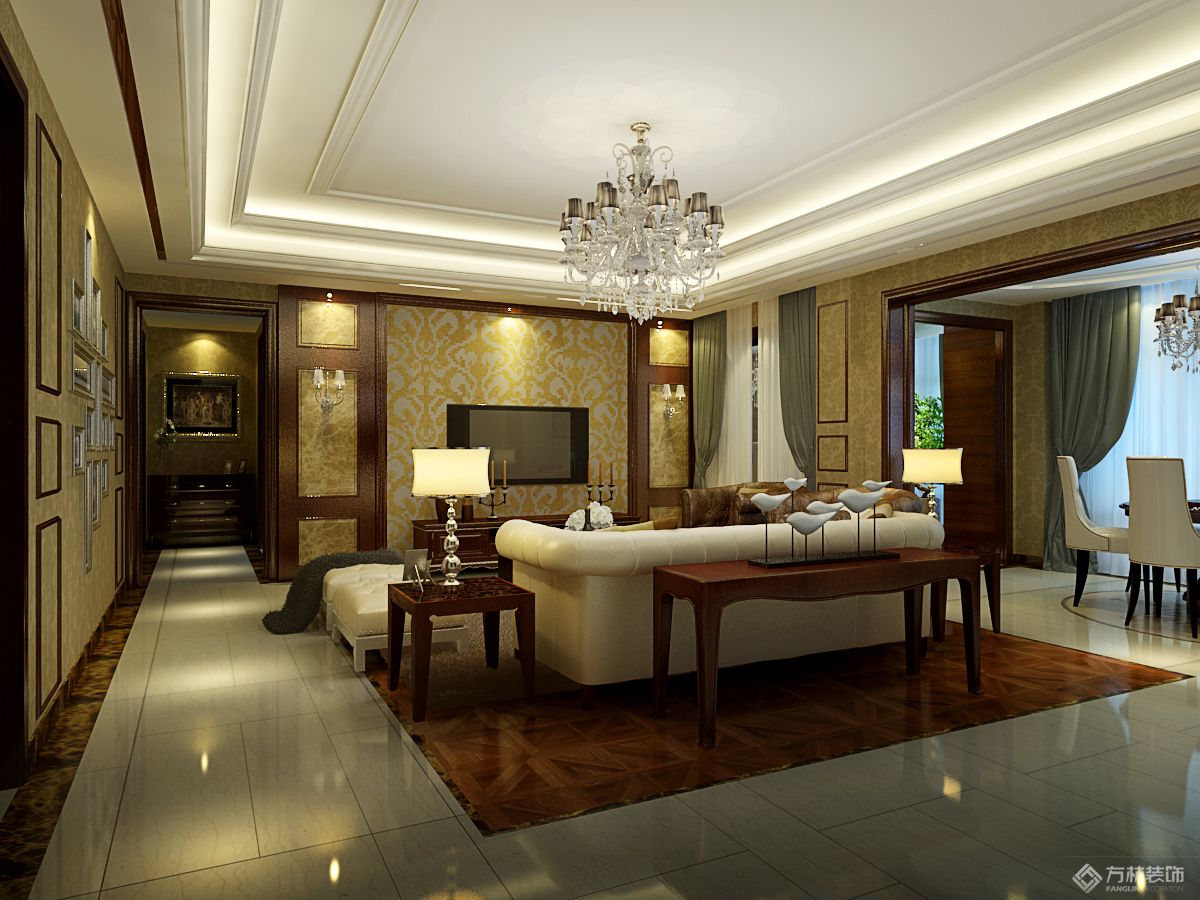 高尔夫城市花园205㎡​平欧式装修效果图