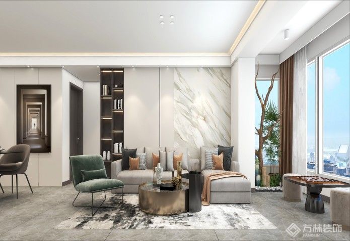 世茂锦绣长江180㎡现代简约装修效果图