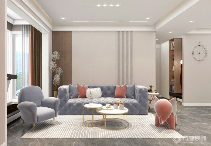 城投瀚城璞岸145㎡极简轻奢装修效果图