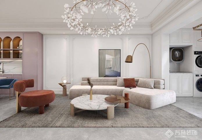 琨瑜府161㎡法式轻奢装修效果图