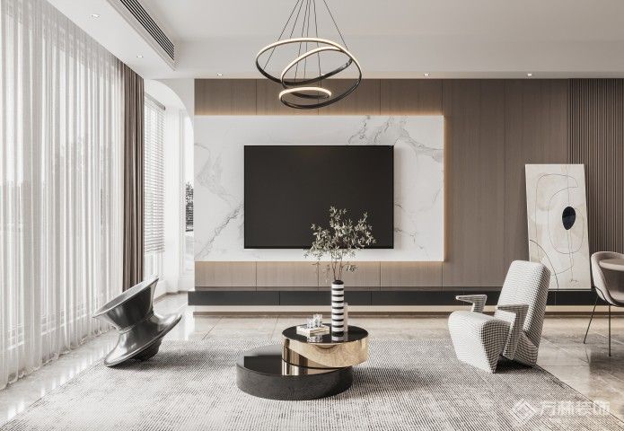 金地格林小城220㎡港式风格装修效果图