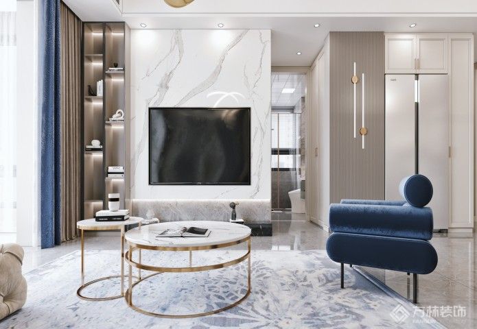 怡景苑139㎡现代轻奢装修效果图