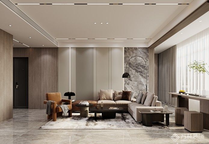 城投瀚城璞岸230㎡美式轻奢装修效果图