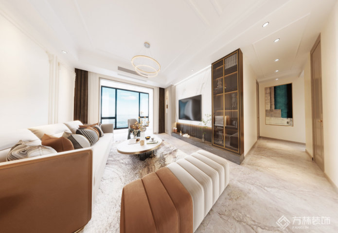 城投瀚城璞岸144㎡现代美式装修效果图